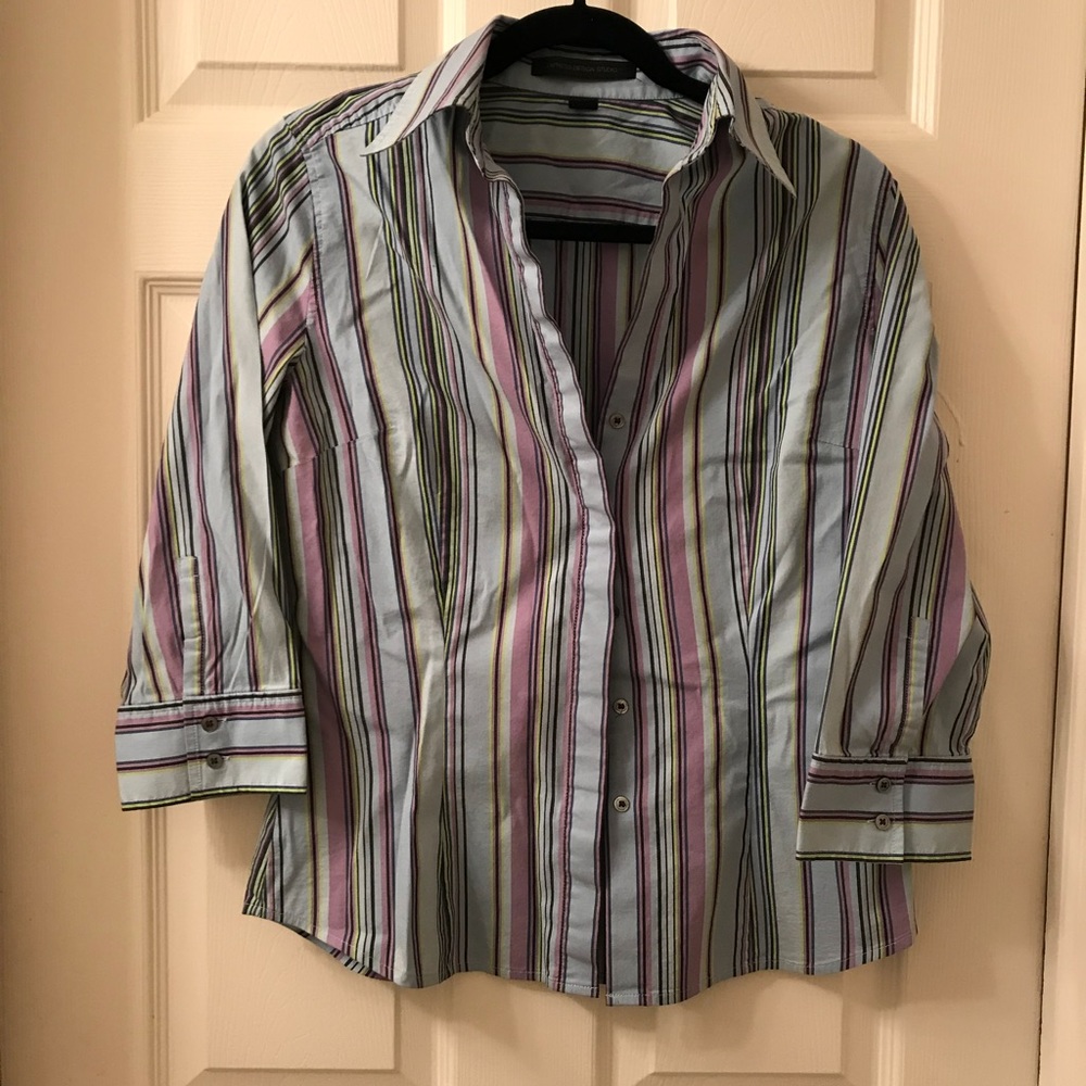 Express multi color dress shirt size Medium